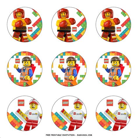 Lego Cupcake Toppers Printable